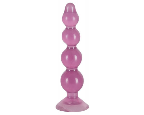 Заказать Фиолетовый анальный стимулятор-ёлочка Anal Beads - 13 см.