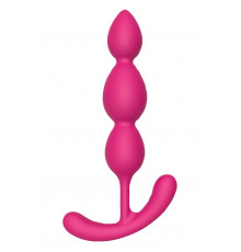 Розовый анальный стимулятор SILKY SMOOTH T-TEARDROP - 11 см.