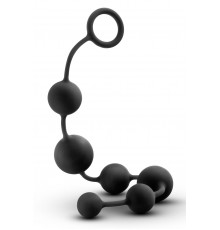 Черная анальная цепочка Black Anal Beads - 40,6 см.
