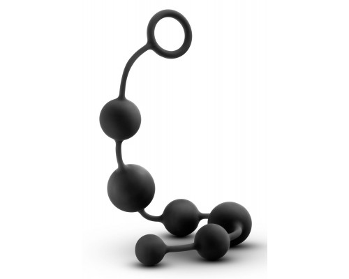 Заказать Черная анальная цепочка Black Anal Beads - 40,6 см.