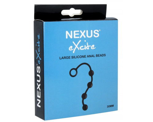 Черная анальная цепочка NEXUS Excite L - 27 см.