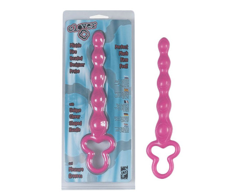 Заказать Розовая анальная цепочка Clover Anal Rod - 18 см.