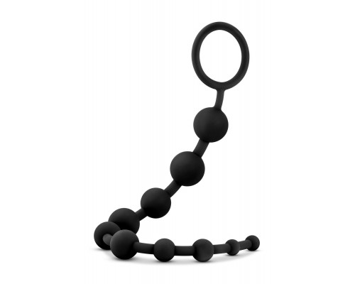 Черная анальная цепочка 10 Anal Beads - 31,8 см.