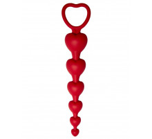 Бордовая анальная цепочка Love Beam - 19 см.