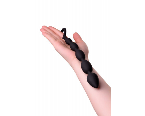 Черная анальная цепочка A-toys - 27,6 см.