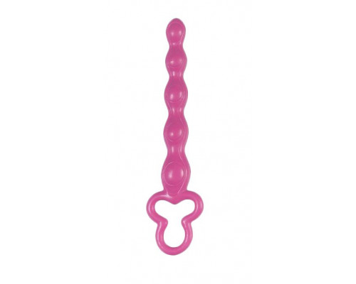 Заказать Розовая анальная цепочка Clover Anal Rod - 18 см.