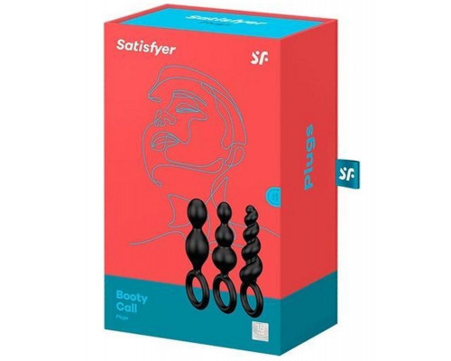 Заказать Набор чёрных анальных цепочек Satisfyer Booty Call
