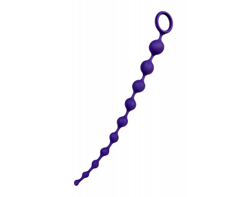 Заказать Фиолетовая силиконовая анальная цепочка Grape - 35 см.