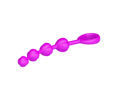 Силиконовая цепочка Beeds с ручкой-кольцом - 19,5 см.