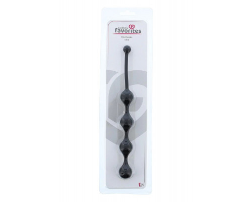 Заказать Чёрная анальная цепочка SEE YOU FOUR BEADS ANAL - 24 см.