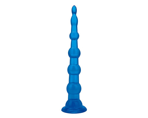 Заказать Голубая анальная елочка на присоскеAnal Beads With Suction Base - 21,6 см.
