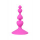 Розовая силиконовая анальная пробка Loverty - 8 см.