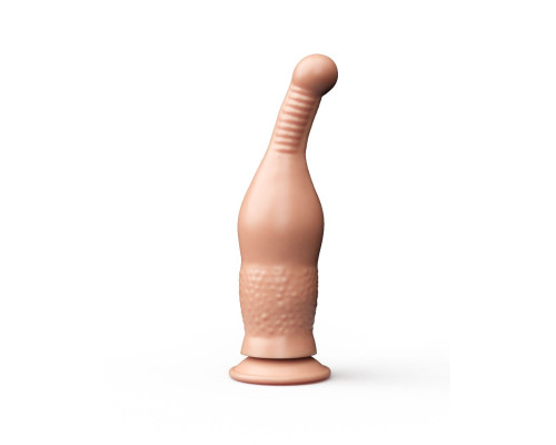 Заказать Анальный телесный стимулятор на присоске - 19,5 см.