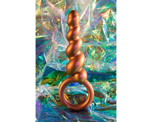Заказать Коричневый анальный стимулятор Spiral Loop Copper Anal Plug - 13,3 см.
