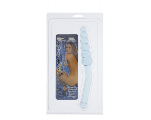 Заказать Голубая анальная ёлочка с ручкой Anal Angler - 23 см.