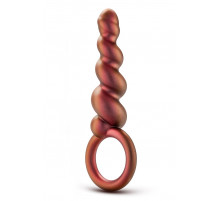 Коричневый анальный стимулятор Spiral Loop Copper Anal Plug - 13,3 см.