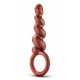 Заказать Коричневый анальный стимулятор Spiral Loop Copper Anal Plug - 13,3 см.