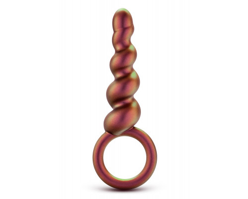Заказать Коричневый анальный стимулятор Spiral Loop Copper Anal Plug - 13,3 см.