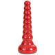 Заказать Ребристая анальная втулка Red Boy Anal Wand Butt Plug - 21,3 см.
