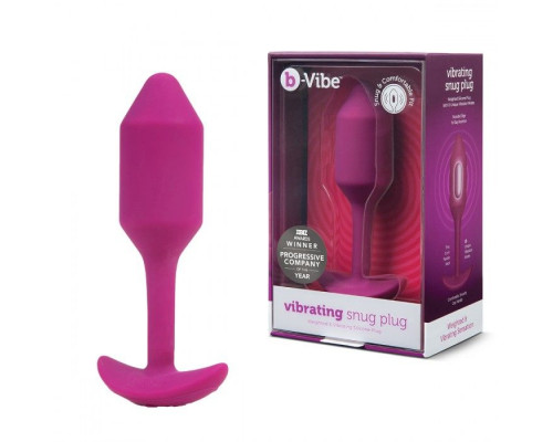 Заказать Розовая пробка для ношения с вибрацией Snug Plug 2 - 11,4 см.