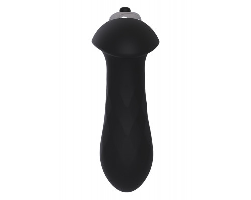 Заказать Черная анальная вибровтулка SINGLE SPEED DIAMOND PLUG - 9 см.