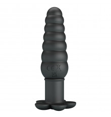 Черный анальный вибростимулятор Imron - 11 см.