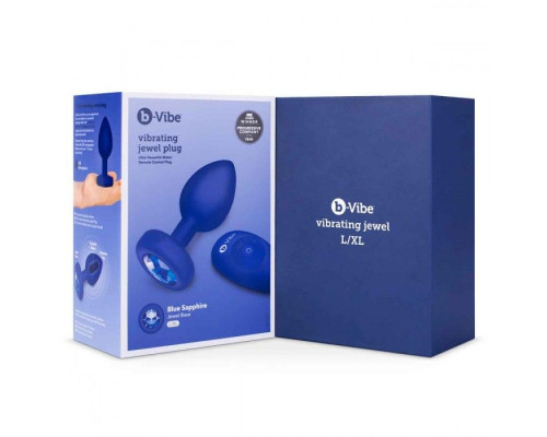 Заказать Синяя вибропробка Vibrating Jewel Plug L/XL - 11 см.