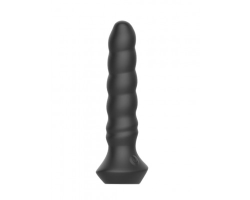 Заказать Черный перезаряжаемый мультискоростной вибратор №02 Undulating vibrator - 19 см.