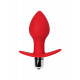 Заказать Красная анальная вибровтулка Glam - 9,7 см.