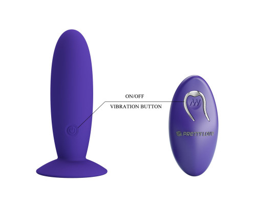 Заказать Фиолетовый анальный вибростимулятор Remote Control Vibrating Plug Youth - 11 см.