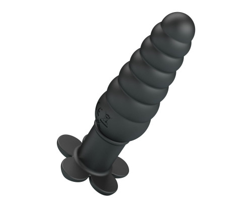 Черный анальный вибростимулятор Imron - 11 см.
