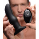 Заказать Черная вибропробка Model M Curved Rimming Plug with Remote - 15 см.