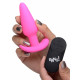 Заказать Розовая анальная вибропробка с пультом ДУ 21X Remote Control Vibrating Silicone Butt Plug - 10,4 см.