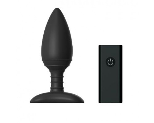 Чёрная вибровтулка NEXUS ACE MEDIUM с дистанционным управлением - 12 см.