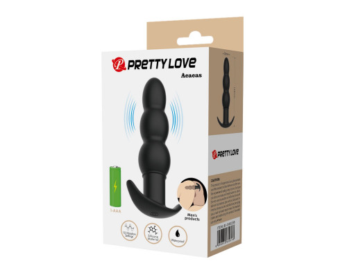 Черный анальный вибростимулятор Aeaeas - 11 см.