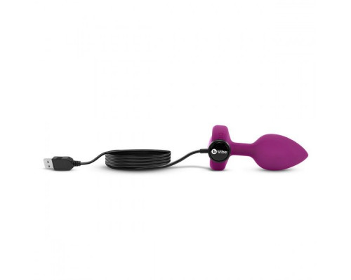 Заказать Ярко-розовая анальная вибровтулка с кристаллом Vibrating Jewel Plug S/M - 10 см.
