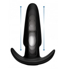Черная анальная вибропробка Kinetic Thumping 7X Medium Anal Plug - 13,3 см.