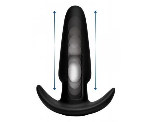 Заказать Черная анальная вибропробка Kinetic Thumping 7X Medium Anal Plug - 13,3 см.