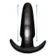 Заказать Черная анальная вибропробка Kinetic Thumping 7X Medium Anal Plug - 13,3 см.
