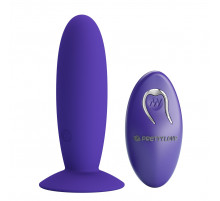 Фиолетовый анальный вибростимулятор Remote Control Vibrating Plug Youth - 11 см.