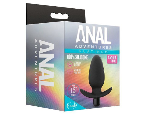 Заказать Черная анальная вибропробка Silicone Saddle Plug - 12,1 см.
