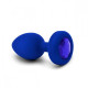 Заказать Синяя вибропробка Vibrating Jewel Plug L/XL - 11 см.