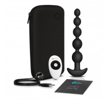 Черные анальные бусы с 3 моторами B-Vibe Cinco Anal Beads - 20,5 см.