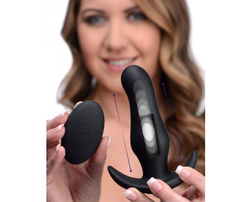 Заказать Черная анальная вибропробка Kinetic Thumping 7X Prostate Anal Plug - 13,3 см.