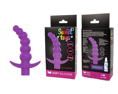Заказать Фиолетовая вибрирующая анальная елочка Sweet Toys - 10,8 см.