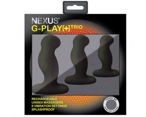 Заказать Набор из 3 черных вибровтулок Nexus G-Play+ Trio