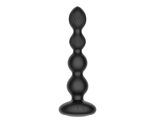 Черная анальная виброёлочка Nexus Tornado Beaded Probe Large с функцией вращения