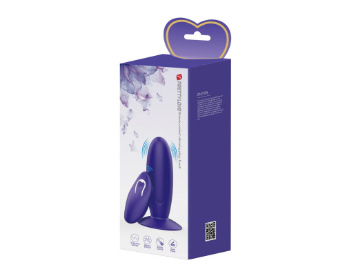 Заказать Фиолетовый анальный вибростимулятор Remote Control Vibrating Plug Youth - 11 см.