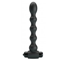 Черный анальный вибромассажер Lynn - 18,2 см.
