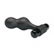 Заказать Черная анальная пробка с вибрацией Silicone Vibrating Anal Plug - 10 см.